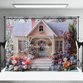 Lofaris Elegant Floral House Spring Photography Backdrop